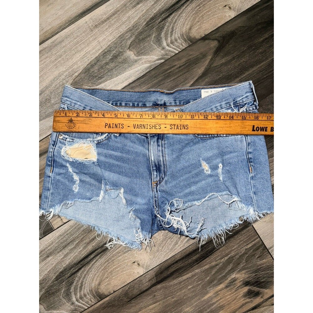 Rag & Bone Jean Shorts, Denim, 'Doris' Cutoff, Size 27 Raw Hem